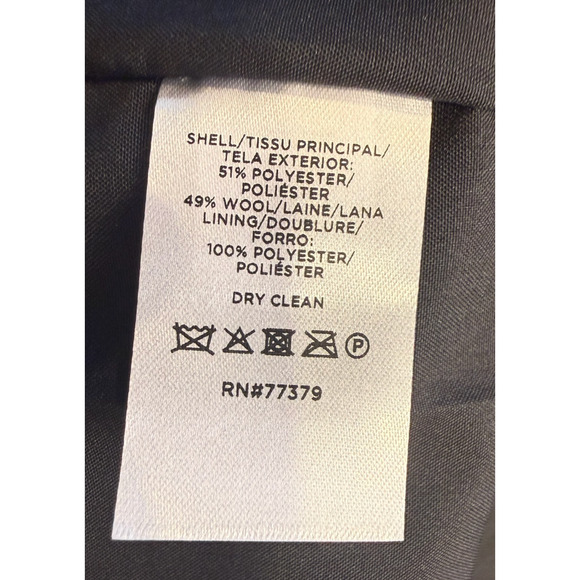 NEW ANN TAYLOR BLACK DOUBLE BREASTED DOLMAN SLEEVE COAT SZ L - Picture 7 of 8